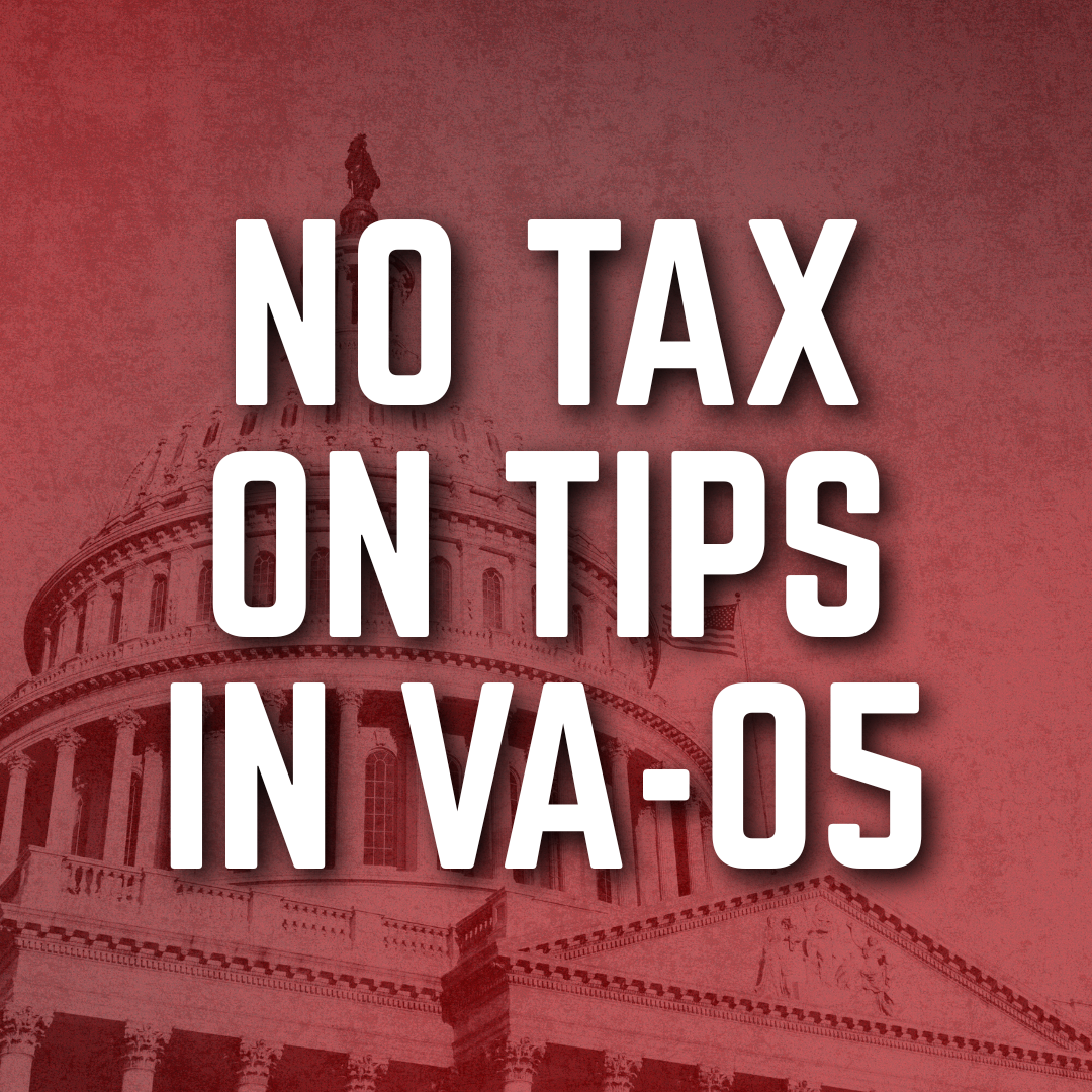 Chairwoman Lisa McClain and Rep. John McGuire Tout No Tax on Tips with Working Families in VA-05