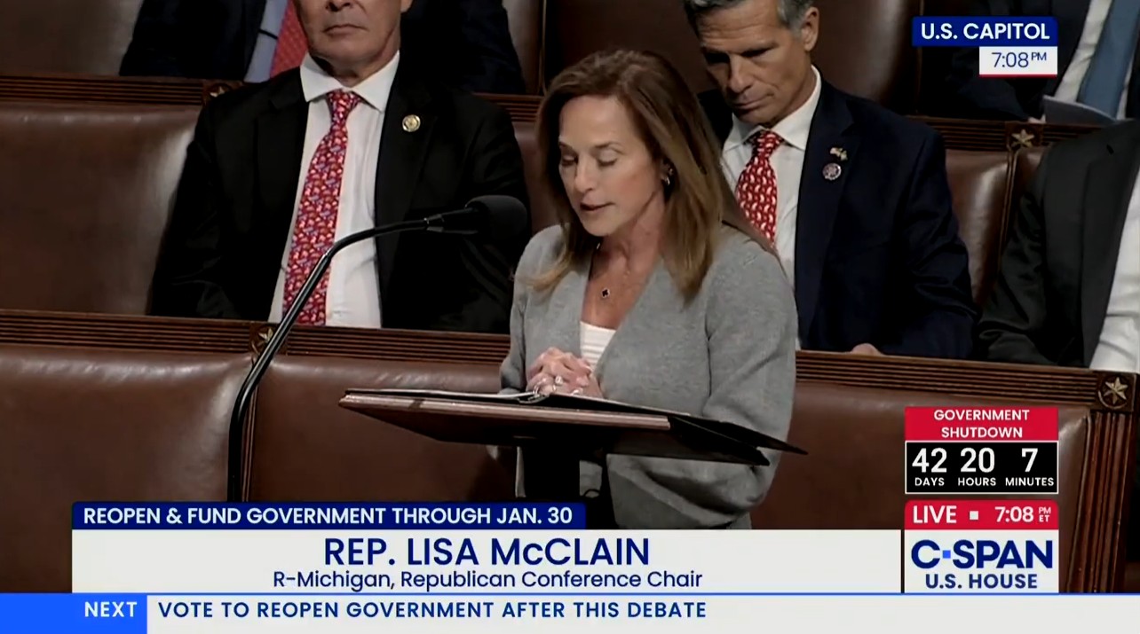 ICYMI: House Republican Conference Chairwoman Lisa McClain delivered remarks on the House Floor  